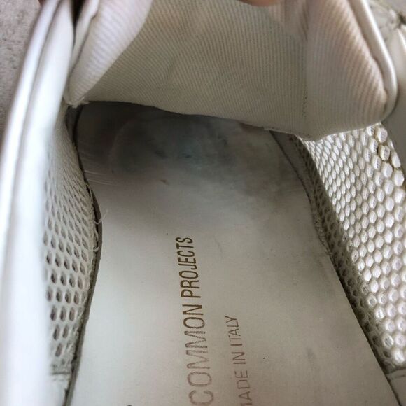 Women by Common Projects Achilles Mesh-Trimmed Leather White Lace Up Sneakers - Picture 13 of 14